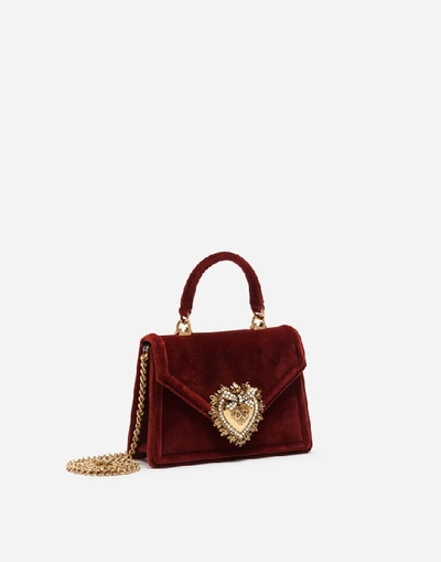 Shop Dolce & Gabbana Small Devotion Bag In Velvet