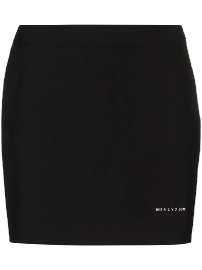 Shop Alyx Logo-print Mini Skirt In Black