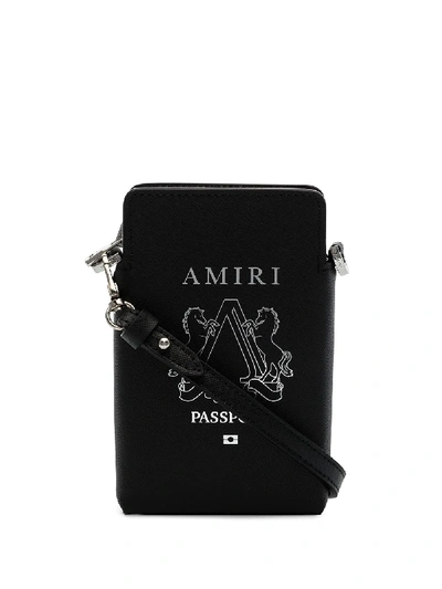 Shop Amiri Passport Pouch Bag In Black