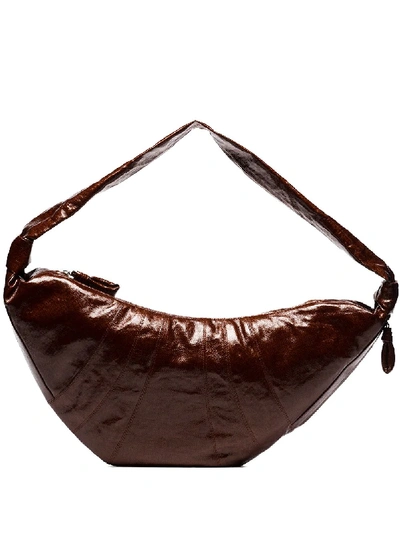 Shop Lemaire Croissant Shoulder Bag In Brown
