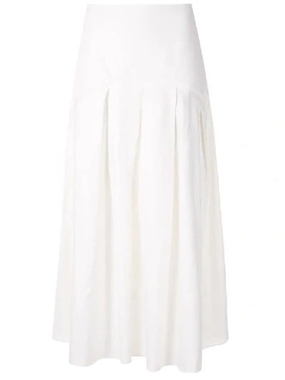 Shop Aluf Alina Midi Skirt In White