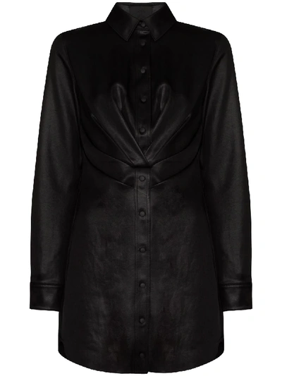 Shop Rta Vivienne Buttoned Shirt Dress In Black