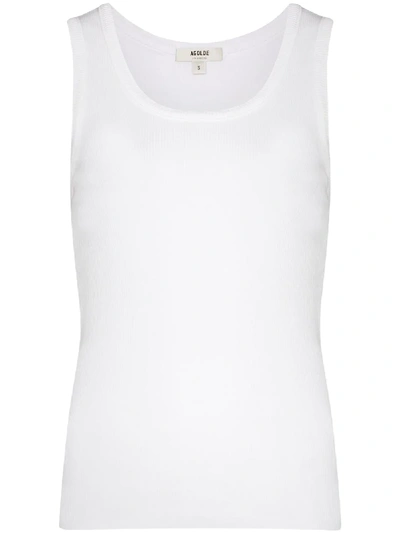 Shop Agolde Sleeveless Tank Top In White