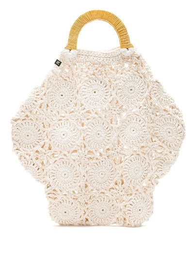 Shop Nannacay Melissa G Crochet Bag In Neutrals