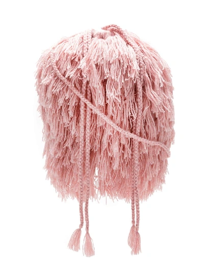 Shop Nannacay Agatha Fringed Bag In Pink