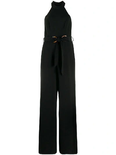 Shop Zimmermann Crepe Halterneck Jumpsuit In Black