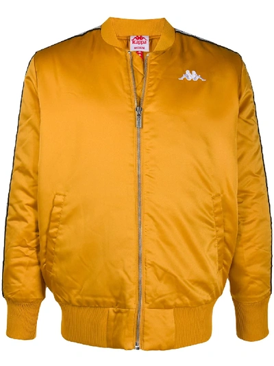 Shop Kappa Logo Bomber Jacket In Yellow
