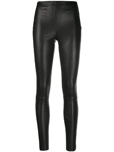 Shop Alice And Olivia Maddox Leather Leggings In Black