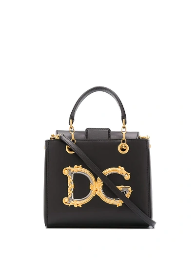 Shop Dolce & Gabbana Small Dg Girls Tote In Black