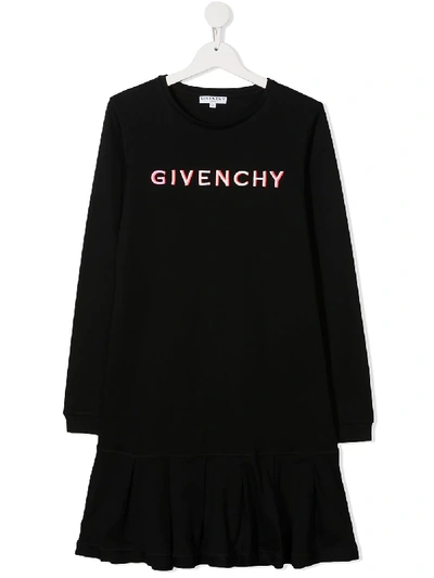 Shop Givenchy Logo Print Jumper Dress In Black