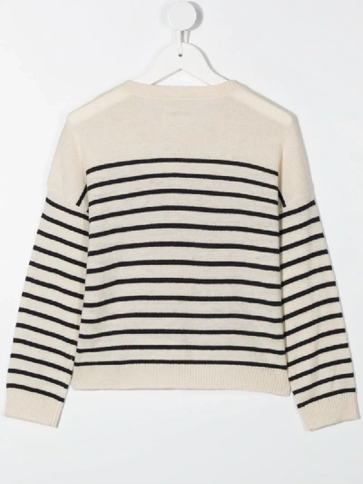 Shop Zadig & Voltaire Striped Long-sleeve Jumper In Neutrals