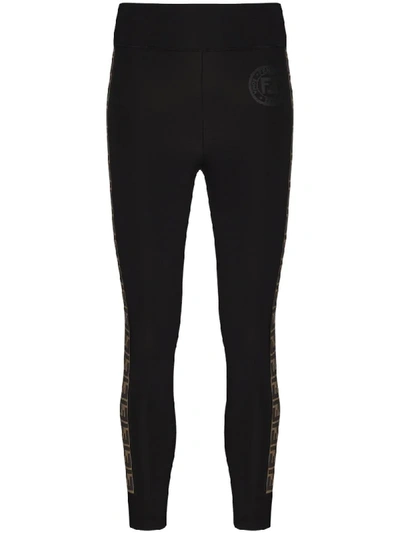 Shop Fendi Rama Performance Leggings In Black