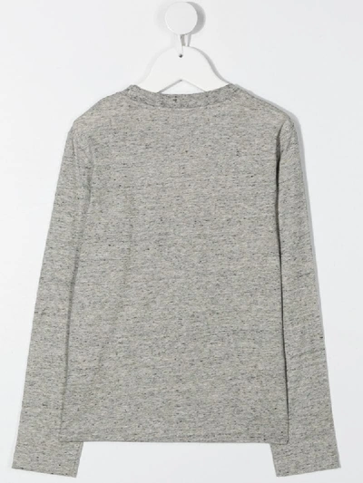 Shop Zadig & Voltaire Slogan Long Sleeve T-shirt In Grey