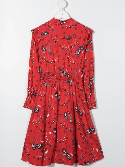 Shop Zadig & Voltaire Floral Shirt Dress In Red