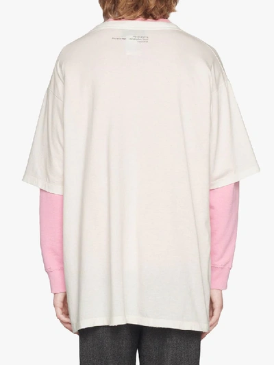 Shop Gucci Oversized Think/thank T-shirt In White