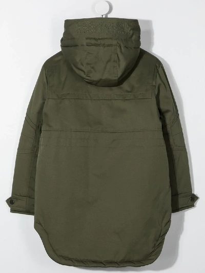 Shop Zadig & Voltaire Zip-up Hooded Jacket In Green