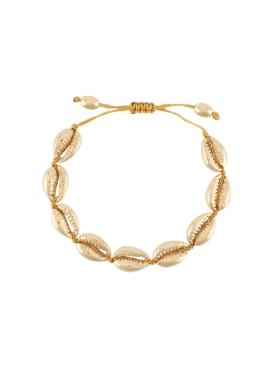 Shop Tohum Medium Puka Shell Bracelet In Gold