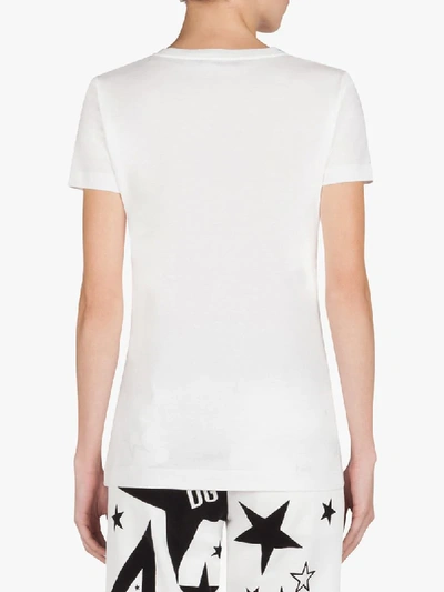 Shop Dolce & Gabbana Star Dg Print T-shirt In White