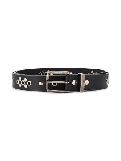 Lemaire Studded 3cm Leather Belt In Black | ModeSens - 小物