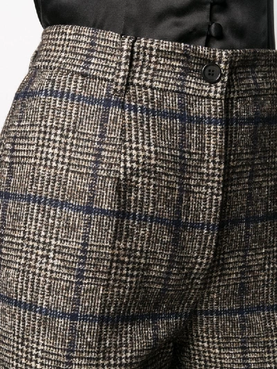 Shop Dolce & Gabbana Quadri Check Tailored Trousers In Brown