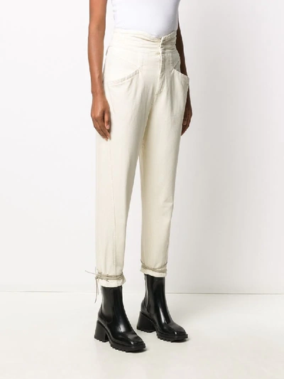 Shop Isabel Marant Jeans Mit Hohem Bund In Neutrals