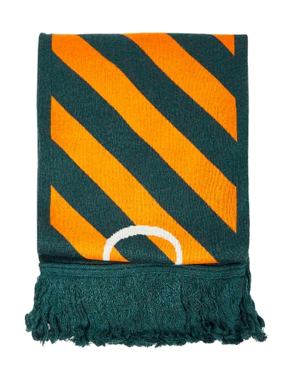 Shop Off-white Arrows Scarf In Green