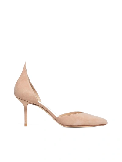 Shop Francesco Russo Suede Pumps In Nude