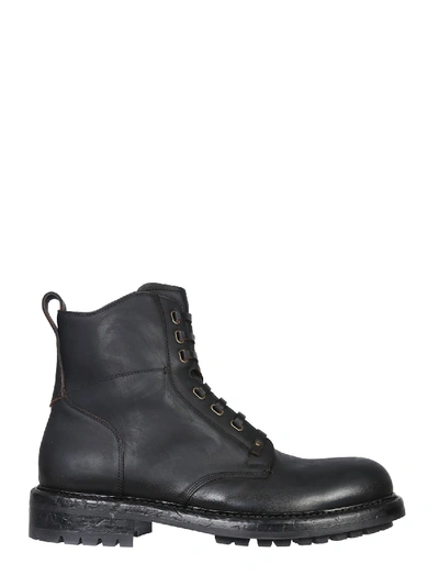 Shop Dolce & Gabbana Leather Boots In Nero