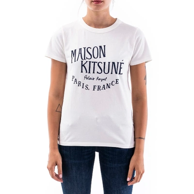 Shop Maison Kitsuné Maison Kitsunè Cotton T-shirt In Milk