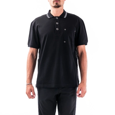 Shop Les Hommes Cotton Polo Shirt In Black