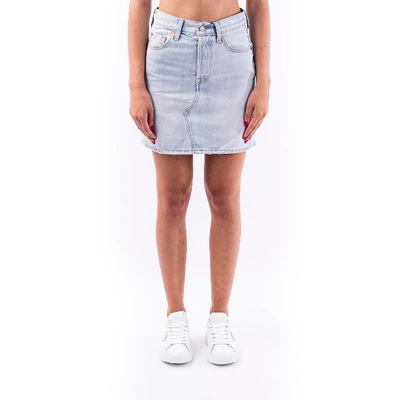 Shop Levi's Cotton Mini Skirt In Grey