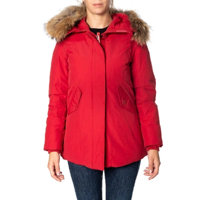 Freedomday Padded Hooded Coat In Red