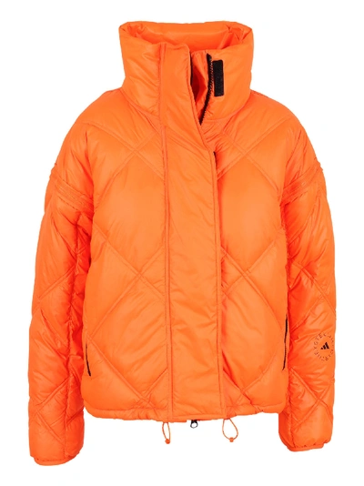 Shop Adidas By Stella Mccartney Polyester Down Jacket In App Signal Orange