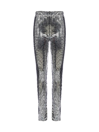 Shop Mm6 Maison Margiela Sequinned Trousers In Silver