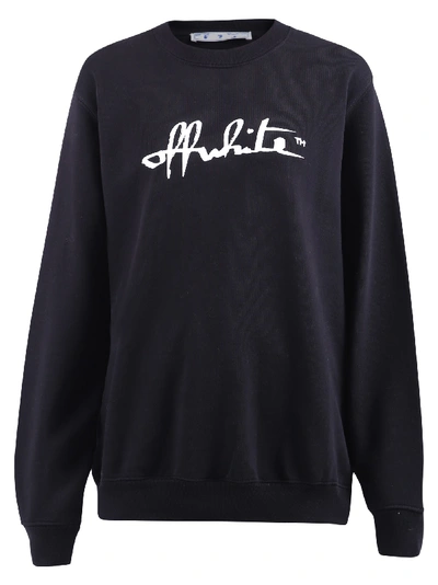 Shop Off-white Printed Sweatshirt In Black