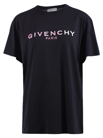 Shop Givenchy Branded T-shirt In Black