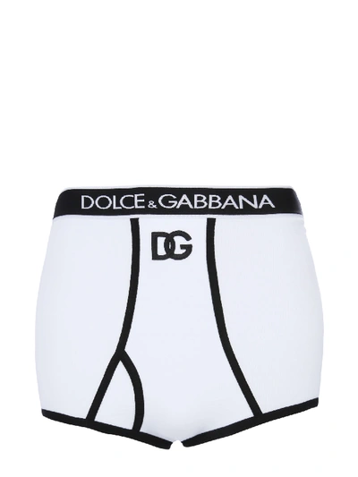 Shop Dolce & Gabbana Jersey Briefs In Bianco