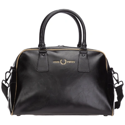 Shop Fred Perry Side Handbags In Nero
