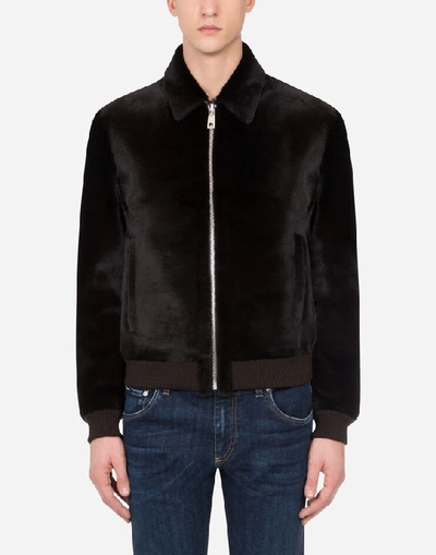 Shop Dolce & Gabbana Fur Jacket