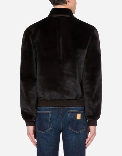 Shop Dolce & Gabbana Fur Jacket