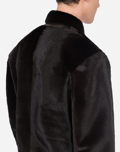 Shop Dolce & Gabbana Fur Jacket