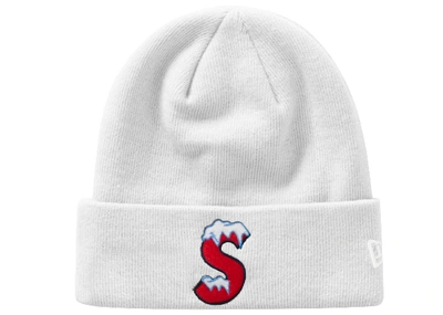 Pre-owned Supreme New Era S Logo Beanie (fw20) White