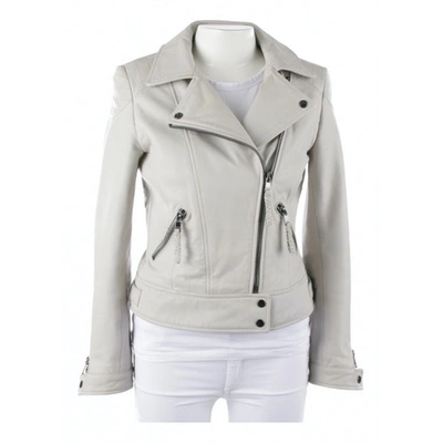 Pre-owned Marc Cain White Leather Jacket