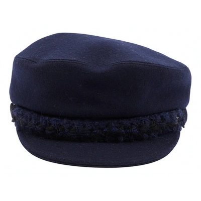 Pre-owned Chanel Navy Wool Hat