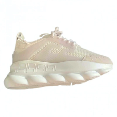 Pre-owned Versace Chain Reaction White Trainers