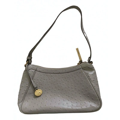 Pre-owned Brahmin Leather Handbag In Grey
