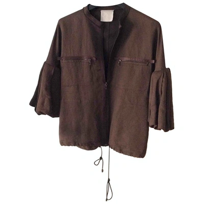 Pre-owned Lanvin Brown Linen Jacket