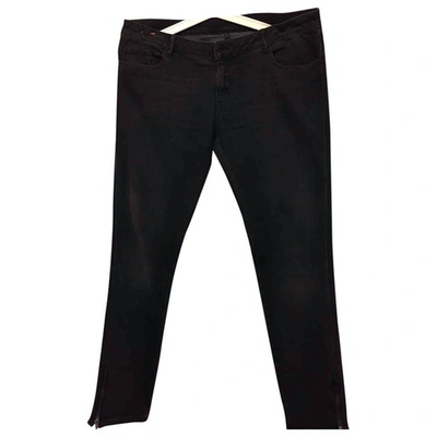 Pre-owned Maje Anthracite Cotton Jeans