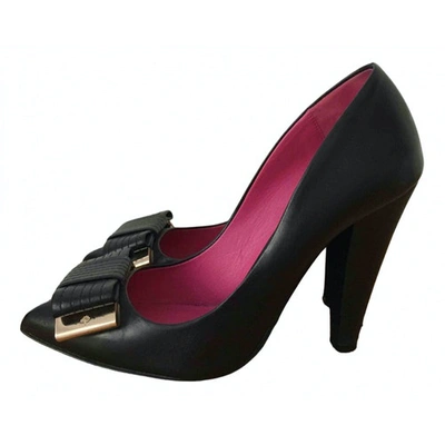 Pre-owned Mulberry Leather Heels In Black