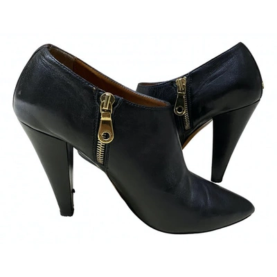 Pre-owned Mulberry Leather Ankle Boots In Black
